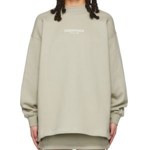 Oversized Fear of God Essentials Green Pullover Size Small NWT